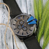 Diesel Mega Chief Chronograph Black Dial Black Nylon Strap Watch For Men - DZ4500 Authentic Buy Shop Now