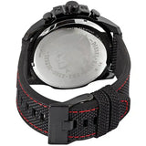 Diesel Mega Chief Chronograph Silver Dial Black Leather Strap Watch For Men - DZ4512 Authentic Buy Shop Now
