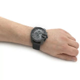 Diesel Mega Chief Chronograph Black Dial Black Mesh Strap Watch For Men - DZ4527 Authentic Buy Shop Now