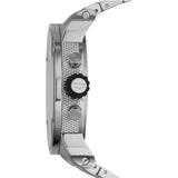 Diesel Little Daddy Chronograph Black Dial Silver Steel Strap Watch For Men - DZ7259 Authentic Buy Shop Now