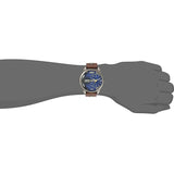 Diesel Mini Daddy Analog Blue Dial Brown Leather Strap Watch For Men - DZ7339 Authentic Buy Shop Now