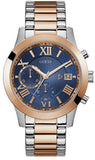Guess Atlas Chronograph Blue Dial Two Tone Steel Strap Watch for Men - W0668G6 Authentic Buy Shop Now