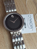 Movado Esperanza 39mm Black Dial Silver Steel Strap Watch For Men - 0607057 Authentic Buy Shop Now