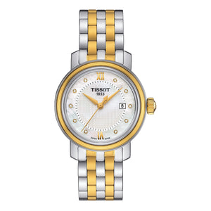Tissot T Classic Bridgeport Mother of Pearl Dial Two Tone Steel Strap Watch For Women - T097.010.22.116.00 Authentic Buy Shop Now
