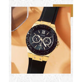 Guess Black Dial Black Rubber Strap Watch For Women - W1053L7 Authentic Buy Shop Now