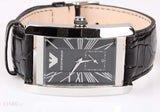 Emporio Armani Black Dial Black Leather Strap Watch For Men - AR0143 Authentic Buy Shop Now