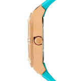 Guess Jet Setter White Dial Turquoise Silicone Strap Watch For Women - W0564L3 Authentic Buy Shop Now