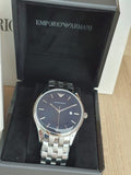 Emporio Armani Lambda Blue Dial Silver Steel Strap Watch for Men - AR11019 Authentic Buy Shop Now