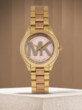 Michael Kors Mini Slim Runway Rose Gold Dial Two Tone Steel Strap Watch for Women - MK3650 Authentic Buy Shop Now