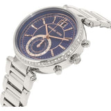 Michael Kors Sawyer Navy Blue Dial Silver Steel Strap Watch for Women - MK6224 Authentic Buy Shop Now
