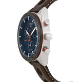Tissot PRS 516 Chronograph Blue Dial Brown Leather Strap Watch For Men - T100.417.16.041.00 Authentic Buy Shop Now