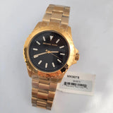 Michael Kors Everest Three-Hand Black Dial Gold Steel Strap Watch For Men - MK9078 Authentic Buy Shop Now