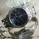 Emporio Armani Classic Chronograph Black Dial Silver Steel Strap Watch For Men - AR1786 Authentic Buy Shop Now