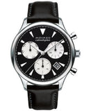 Movado Heritage Chronograph Black Dial Black Leather Strap Watch for Men - 3650005 Authentic Buy Shop Now