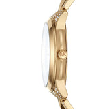 Michael Kors Runway Mercer Crystals Silver Dial Gold Steel Strap Watch For Women - MK6715 Authentic Buy Shop Now