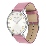 Coach Perry Mother of Pearl White Dial Pink Leather Strap Watch for Women - 14503243 Authentic Buy Shop Now