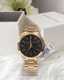 Michael Kors Runway Black Dial Gold Steel Strap Watch for Women - MK3478 Authentic Buy Shop Now