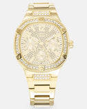Guess Duchess Quartz Gold Dial Gold Steel Strap Watch For Women - GW0558L2 Authentic Buy Shop Now