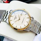 Tissot Luxury Powermatic 80 Gold Dial Silver Steel Strap Watch For Men - T086.407.22.261.00 Authentic Buy Shop Now