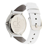 Calvin Klein Skirt White Dial White Leather Strap Watch for Women - K2U291L6 Authentic Buy Shop Now