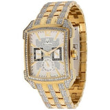 Bulova Crystal Chronograph White Dial Two Tone Steel Strap Watch for Men - 98C109 Authentic Buy Shop Now