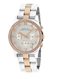 Marc Jacobs Henry Chronograph Silver Dial Two Tone Steel Strap Watch for Women - MBM3106 Authentic Buy Shop Now