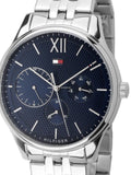 Tommy Hilfiger Damon Chronograph Blue Dial Silver Steel Strap Watch for Men - 1791416 Authentic Buy Shop Now