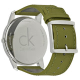 Calvin Klein City Green Dial Green Leather Strap Watch for Men - K2G211WL Authentic Buy Shop Now