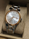 Burberry The City Diamonds White Dial Two Tone Steel Strap Watch for Women - BU9127 Authentic Buy Shop Now