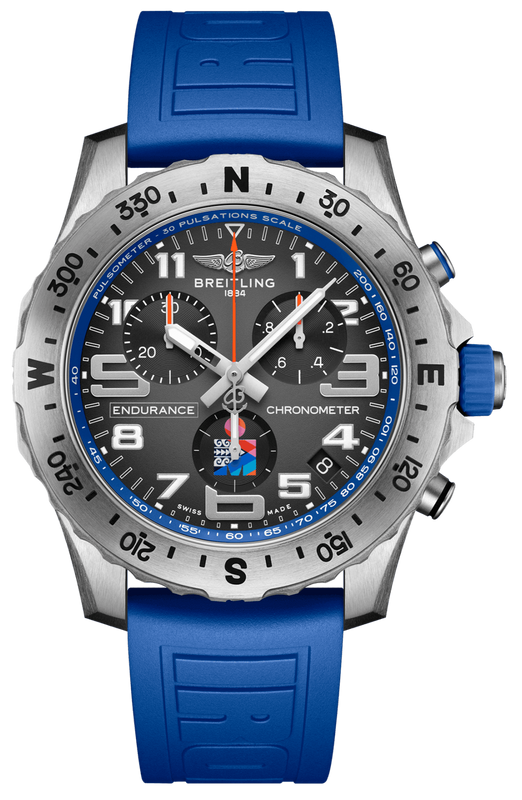 Breitling Endurance Pro Ironman World Championship Grey Dial Blue Rubber Strap Watch for Men - E823103A1M1S1 Authentic Buy Shop Now