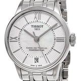 Tissot Chemin Des Tourelles Powermatic 80 Lady White Dial Silver Steel Strap Watch For Women - T099.207.11.037.00 Authentic Buy Shop Now