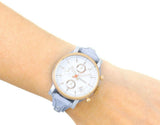 Fossil Original Boyfriend White Dial Light Blue Leather Strap Watch for Women - ES4045 Authentic Buy Shop Now