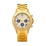 Marc Jacobs Rock Metal Chronograph Gold Dial Gold Steel Strap Watch for Men - MBM3158 Authentic Buy Shop Now