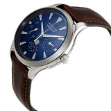 Movado Heritage Moonphase Blue Dial Brown Leather Strap Watch For Women - 3650009 Authentic Buy Shop Now