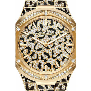 Michael Kors Lennox Three Hand Crystals Gold Dial Two Tone Steel Strap Watch For Women - MK7284 Authentic Buy Shop Now