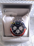 Guess Odyssey Multifunction Blue Dial Silver Steel Strap Watch For Men - W1107G2 Authentic Buy Shop Now