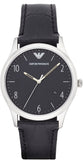 Emporio Armani Classic Quartz Black Dial Black Leather Strap Watch For Men - AR1865 Authentic Buy Shop Now