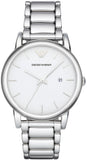 Emporio Armani Classic Luigi Quartz Silver Dial Silver Steel Strap Watch For Men - AR1854 Authentic Buy Shop Now
