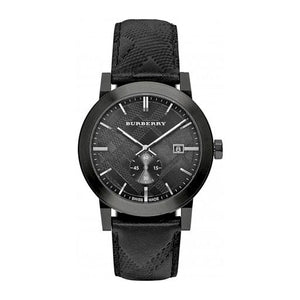 Burberry The City Black Dial Black Leather Strap Watch for Men - BU9906 Authentic Buy Shop Now