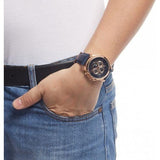 Fossil Grant Automatic Blue Dial Blue Leather Strap Watch for Men - ME3029 Authentic Buy Shop Now