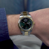 Guess Connoisseur Green Dial Two Tone Steel Strap Watch for Men - GW0265G8 Authentic Buy Shop Now