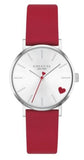 Coach Perry Silver Dial Red Leather Strap Watch for Women - 14503515 Authentic Buy Shop Now