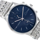 Lacoste Madrid Blue Dial Silver Steel Strap Watch for Men - 2011067 Authentic Buy Shop Now