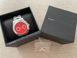 Marc Jacobs Blade Orange Dial Silver Steel Strap Watch for Women - MBM3306 Authentic Buy Shop Now