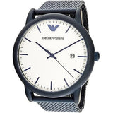 Emporio Armani Luigi Quartz White Dial Blue Mesh Bracelet Watch For Men - AR11025 Authentic Buy Shop Now