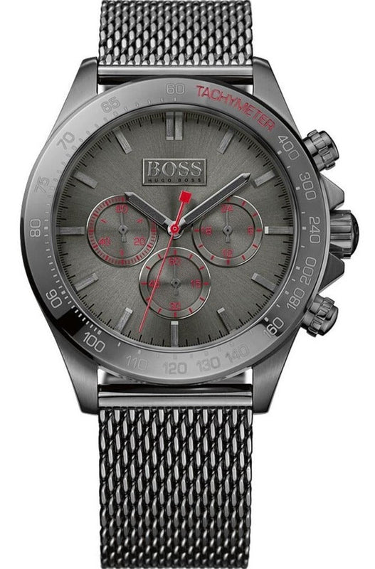 Hugo Boss Talent Gunmetal Dial Grey Mesh Bracelet Watch for Men - 1513637 Authentic Buy Shop Now