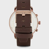 Lacoste Replay Chronograph Black Dial Brown Leather Strap Watch for Men - 2011257 Authentic Buy Shop Now