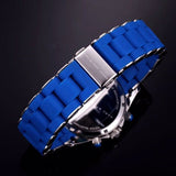 Marc Jacobs Rock Chronograph Blue Dial Blue Silicone Strap Watch for Women - MBM2548 Authentic Buy Shop Now