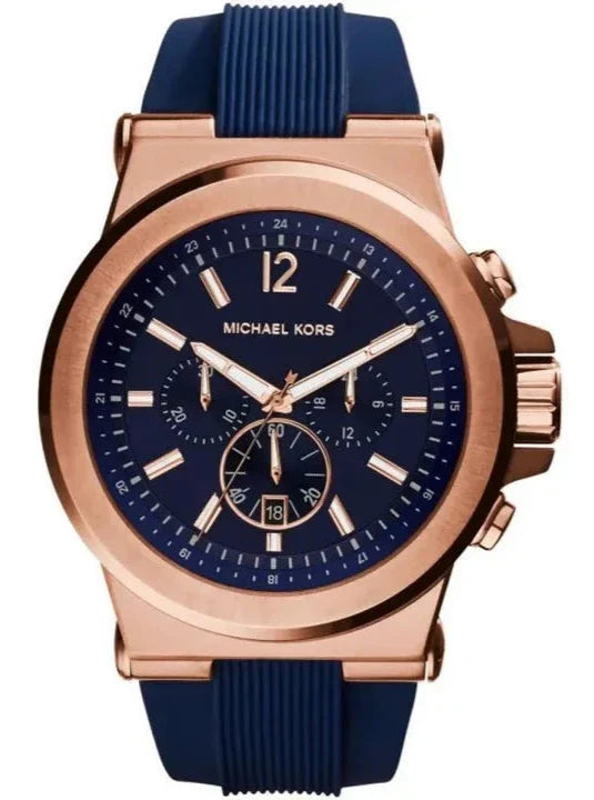 Michael Kors Dylan Blue Dial Blue Rubber Strap Watch for Men - MK8295 Authentic Buy Shop Now