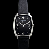 Emporio Armani Epsilon Quartz Black Dial Black Leather Strap Watch For Men - AR2490 Authentic Buy Shop Now